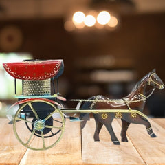 Horse Cart Compartments Metal Pencil Holder