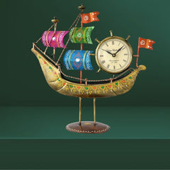 Ship-Themed Metal Table Clock | Ideal Corporate Gift