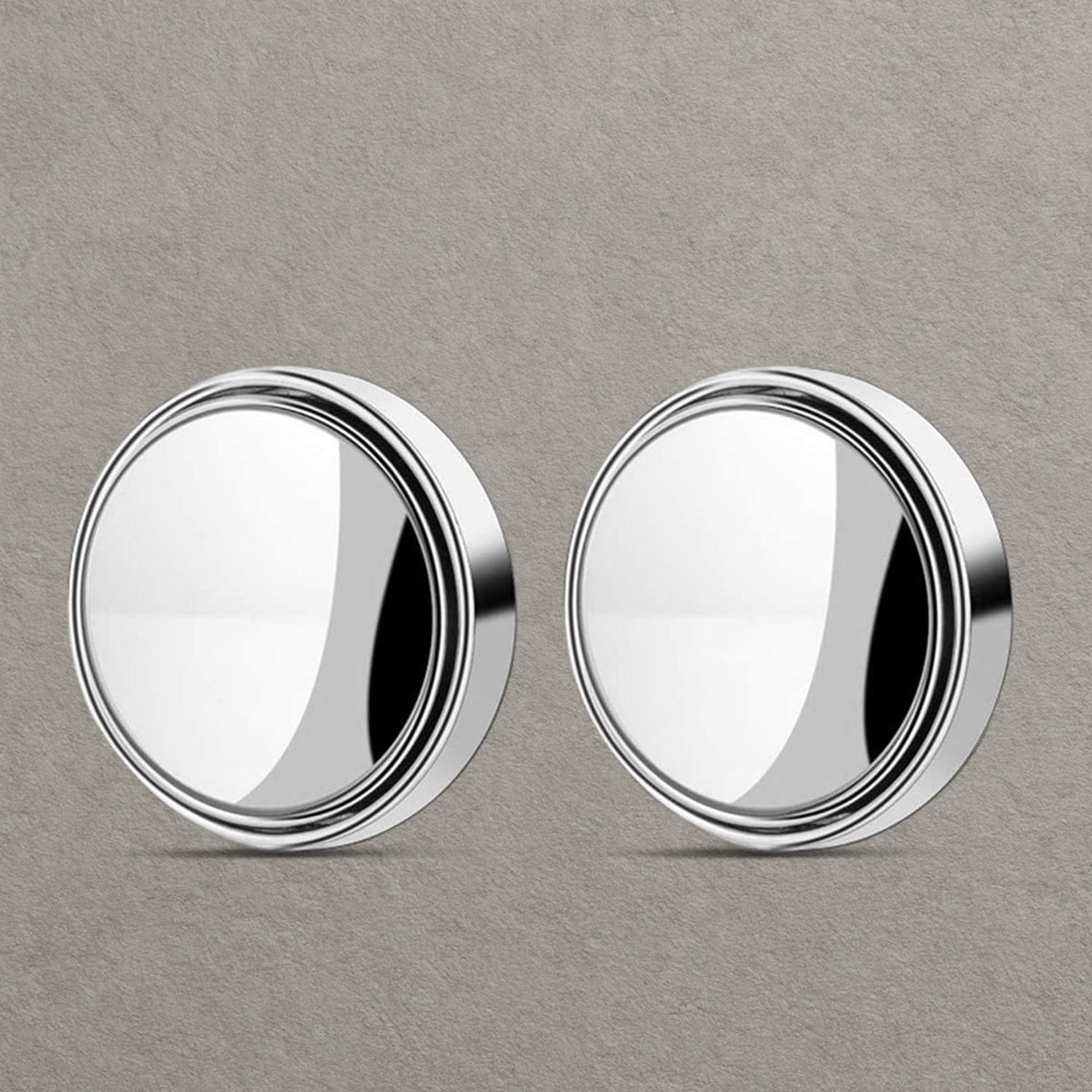 360DEGREE BLIND SPOT ROUND WIDE ANGLE ADJUSTABLE CONVEX REAR VIEW MIRROR - PACK OF 2