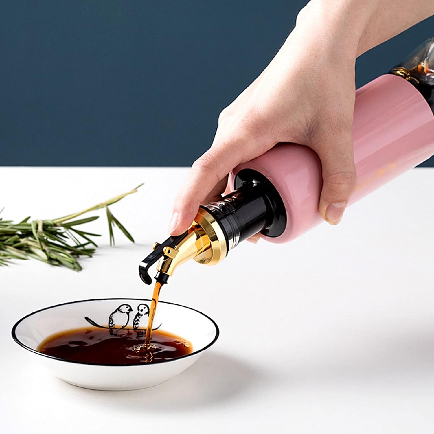 Olive Oil Dispenser ? Leakproof Glass Bottle with Non-Drip Spout for Kitchen & Cooking (300 ML)