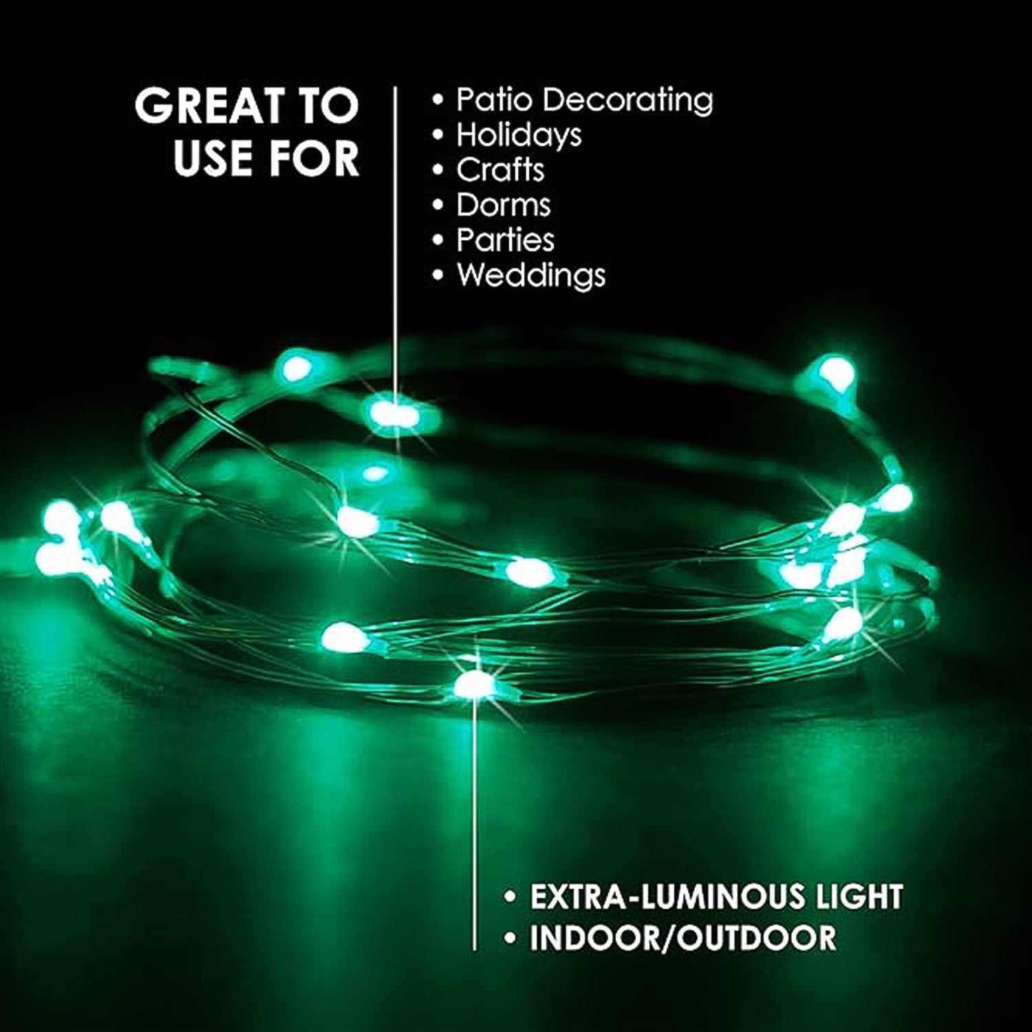 Battery Operated LED Fairy String Light ? Copper Wire LEDs (1 Pc)