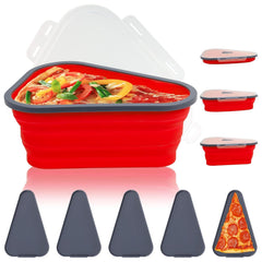 Reusable Expandable Pizza Storage Container with 5 Microwavable Trays ? Adjustable for Home & Outdoor Use