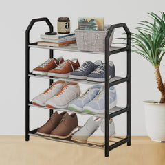 4 Layer Space-saving Shoes Show Rack Folding Shoe Rack (1 Pc)