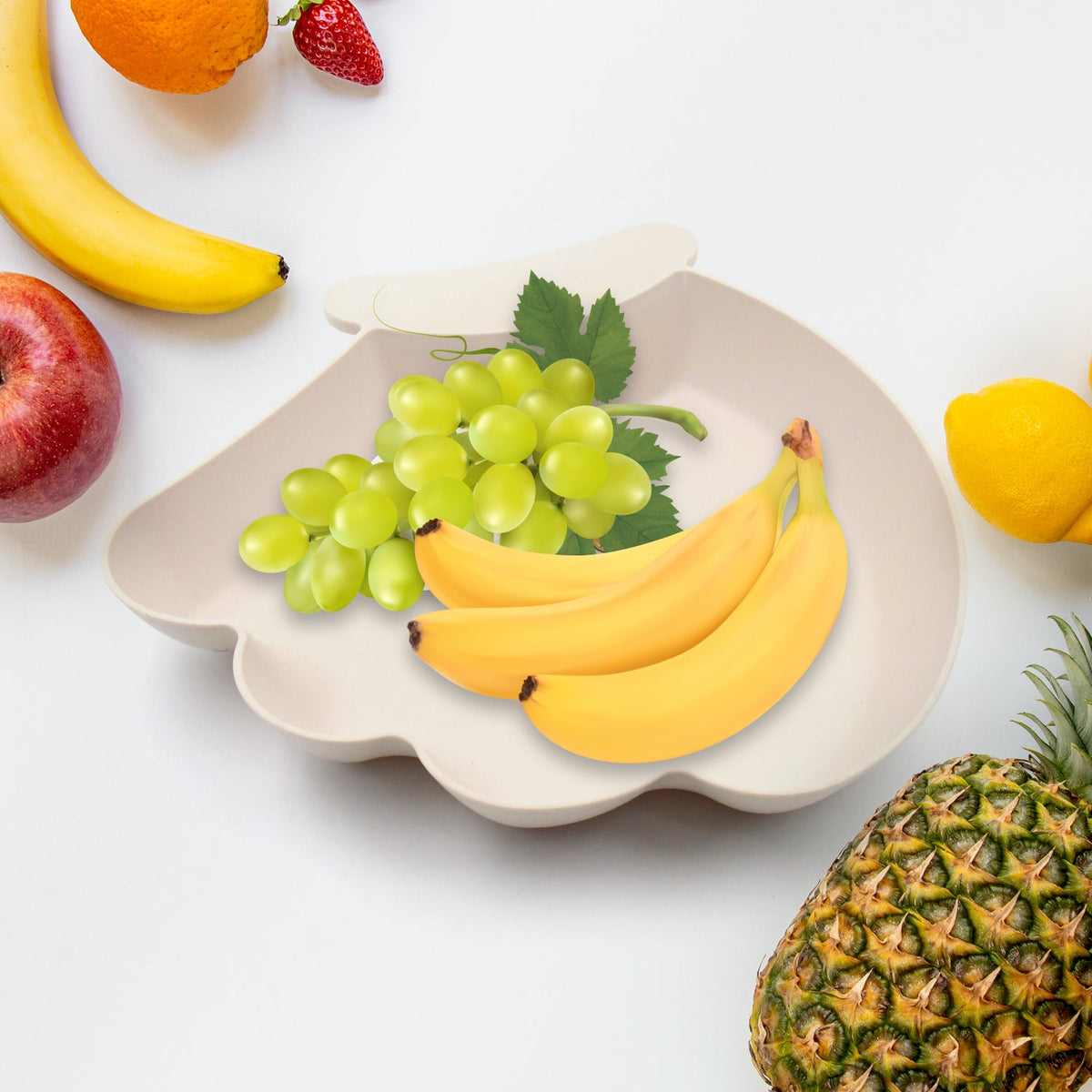 Plates for Kids, BPA Free, Children?s Food Plate, Kids Bowl, Serving Platters Food Tray Decorative Serving Trays for Candy Fruits Dessert Fruit Plate, Baby Cartoon Pie Bowl Plate, Tableware (1 Pc)