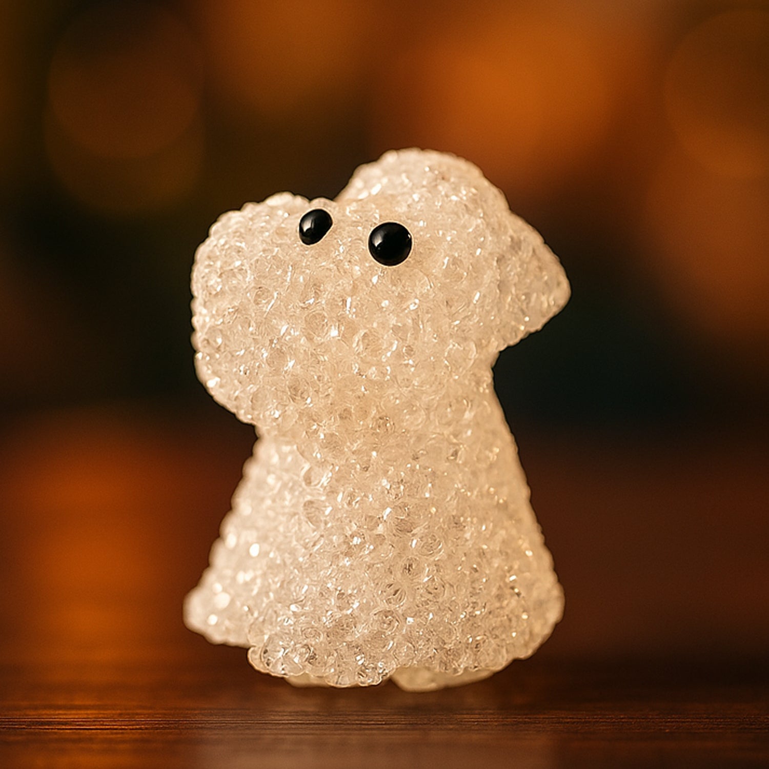 Dog Shape Crystal LED Night Light Lamp ? Cute Glowing Animal Decorative Light (1 Pc)
