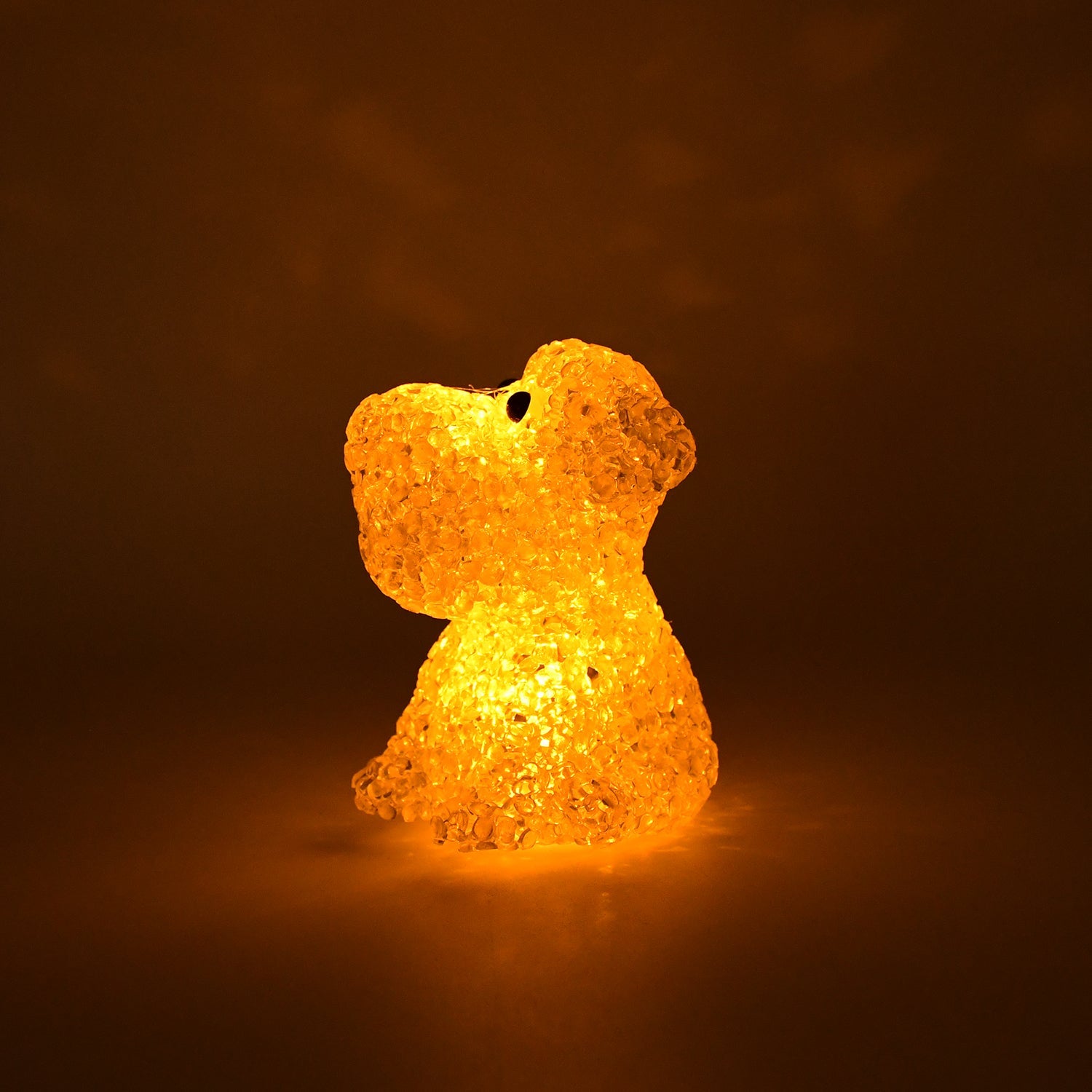 Dog Shape Crystal LED Night Light Lamp ? Cute Glowing Animal Decorative Light (1 Pc)