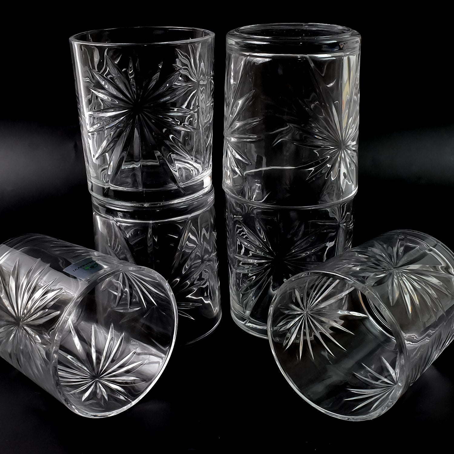 Glass Tumbler Set, Juice Glasses and Transparent Water Glass (6 Pcs Set)