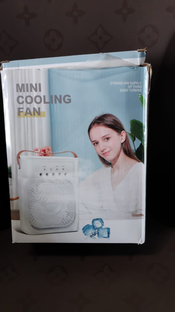 Portable Air Cooler Fan with 7-Color Light ? Personal AC Fan