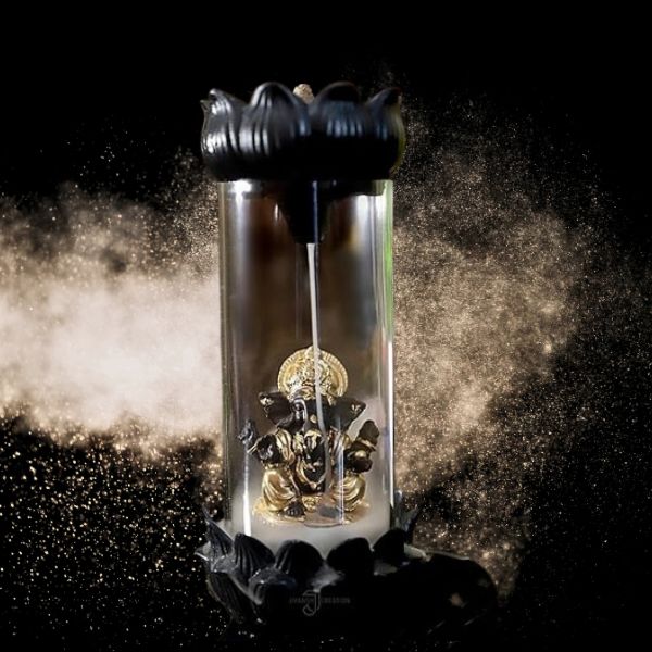 Lord Ganesha Backflow Smoke Foutain,Smoke Fountain Incense Holder,Smoke Backflow Aromatic Fountain