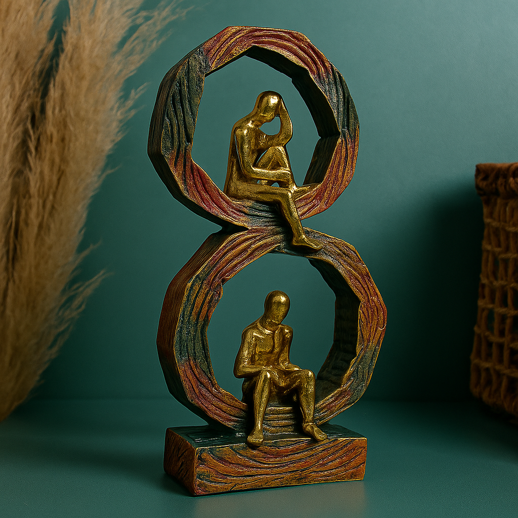 Golden Man in Ring Showpiece