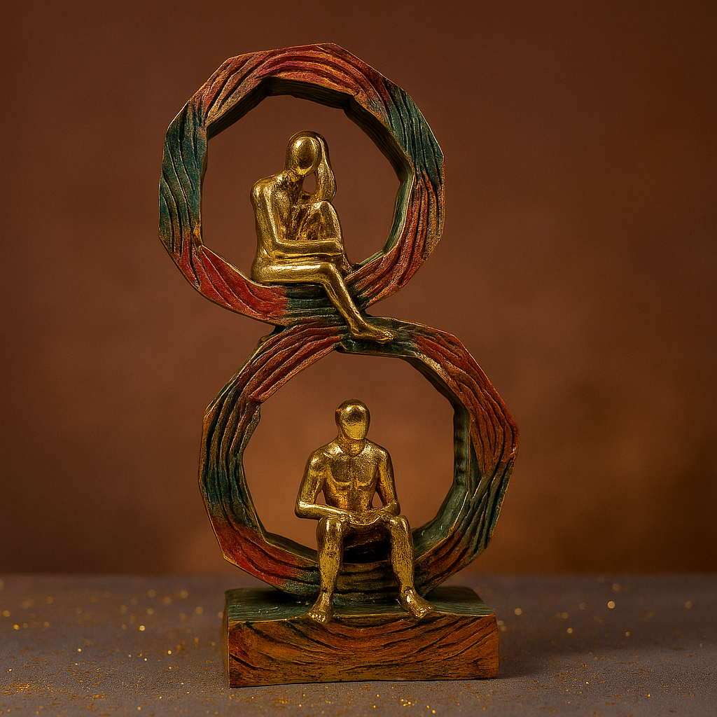 Golden Man in Ring Showpiece