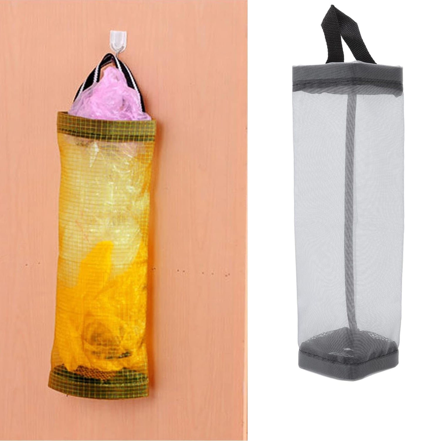 Hanging Waste Bag Holder – Large Capacity Garbage Storage with Sturdy Handle for Home, Kitchen & Restaurant (1 Pc)