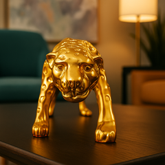 Golden Cheetah Statue