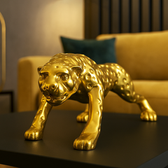 Golden Cheetah Statue
