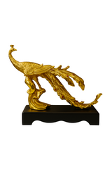 Elegant Golden Peacock Showpiece