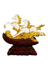 Twin Horse Statue Decor