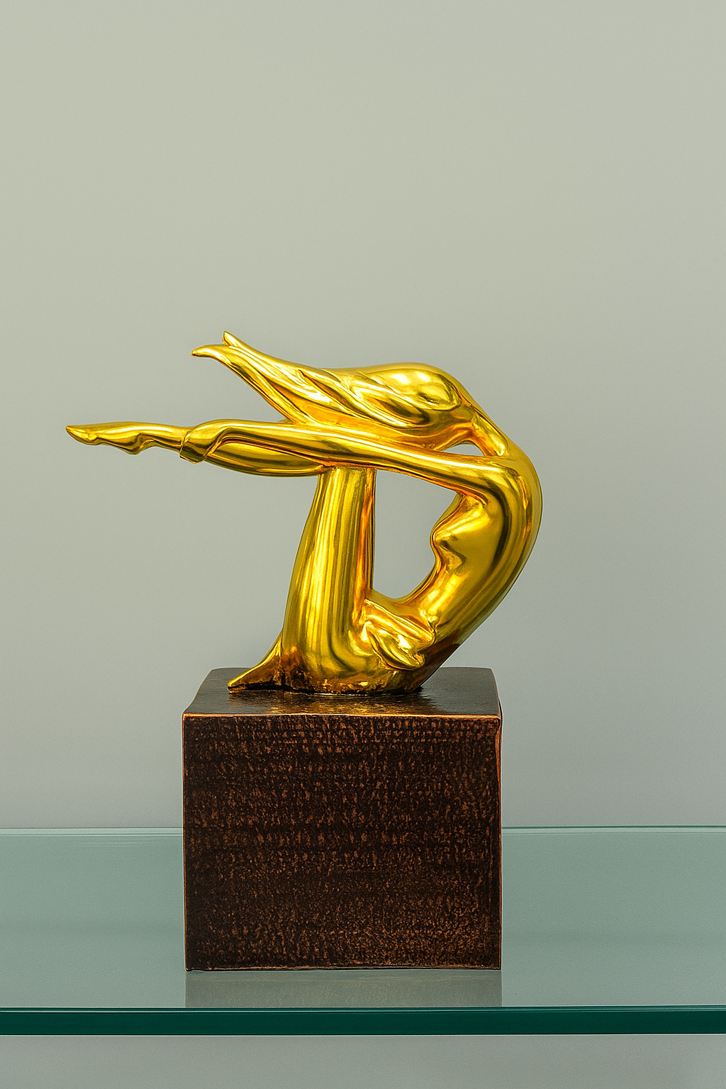 Golden Abstract Woman Figurines Set