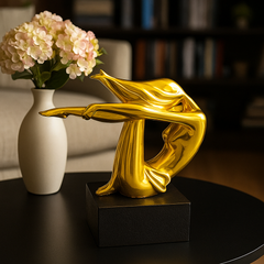 Golden Abstract Woman Figurines Set
