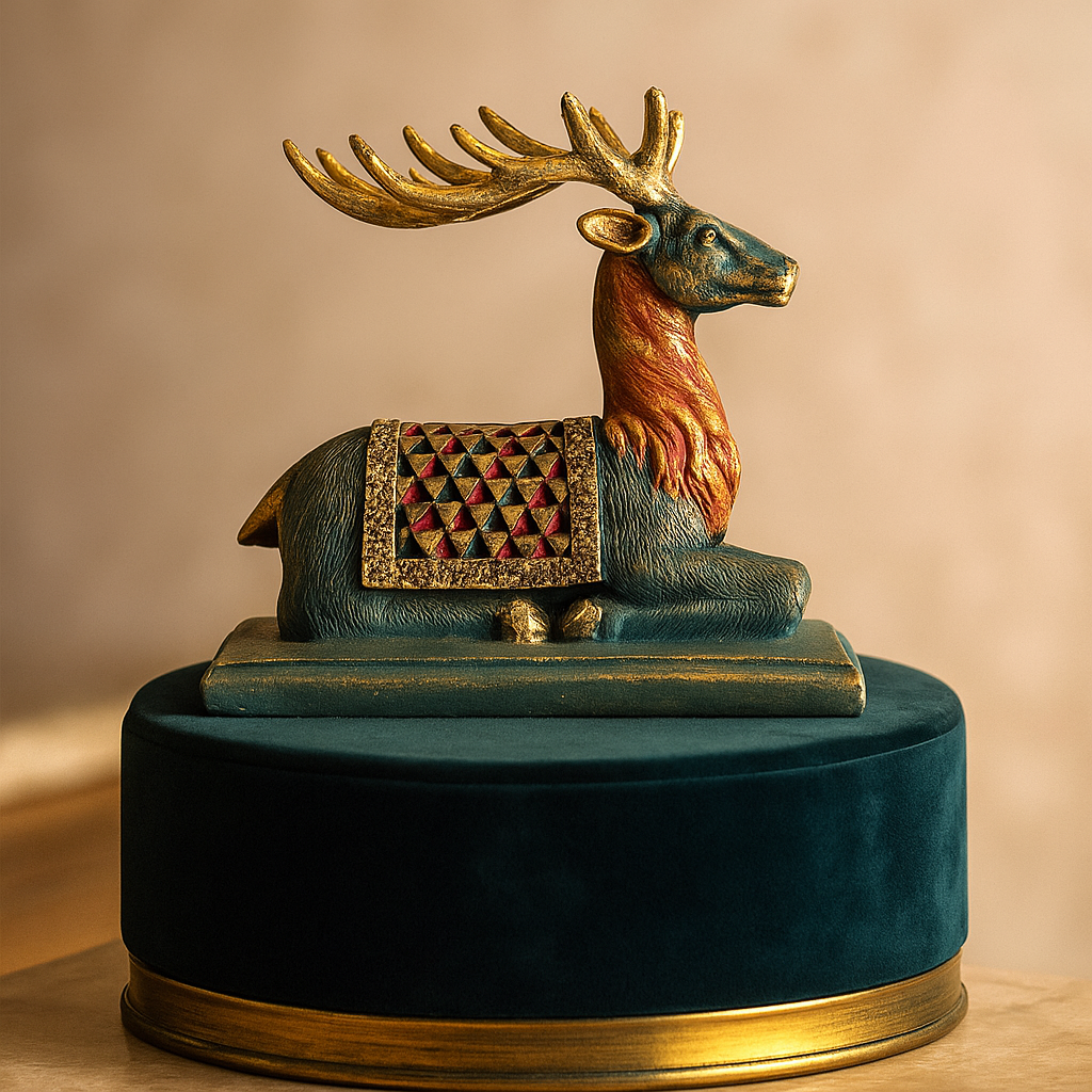 Royal Deer Pair Showpiece