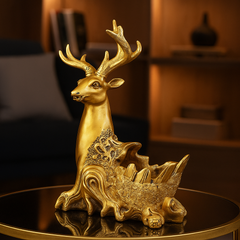 Deer Wine Bottle Holder Showpiece