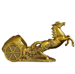 horse chariot wine holder showpiece