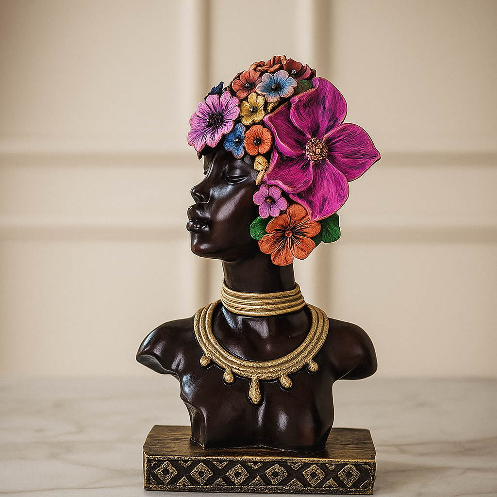 African tribal pair decor Statue