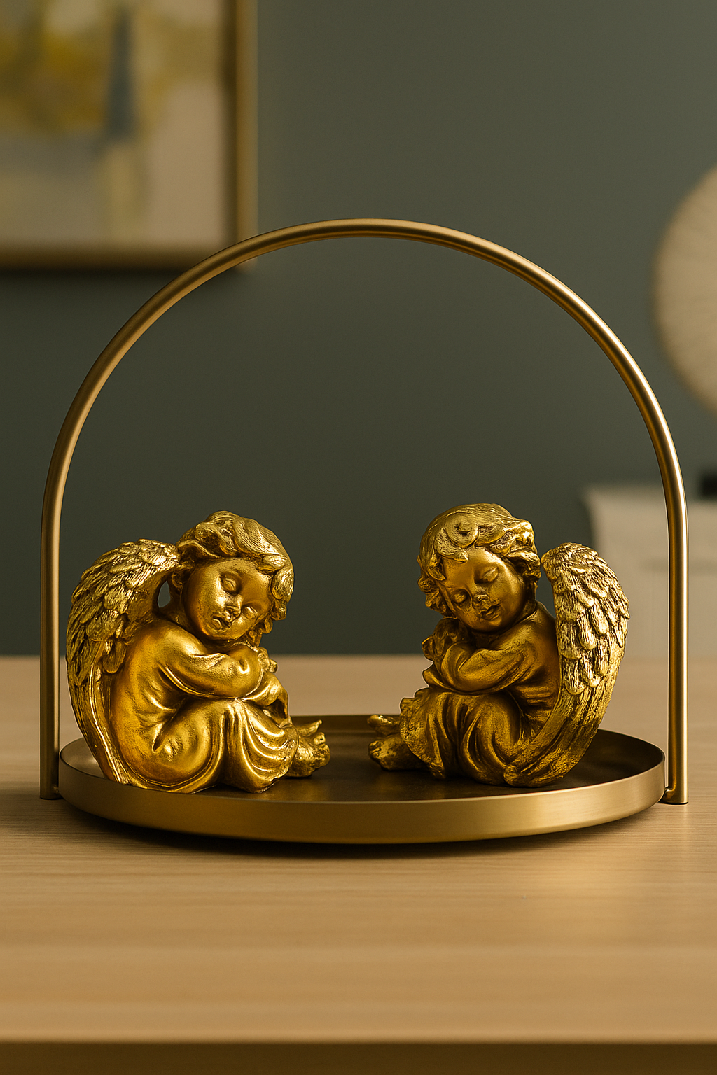 sleeping angel decor showpiece