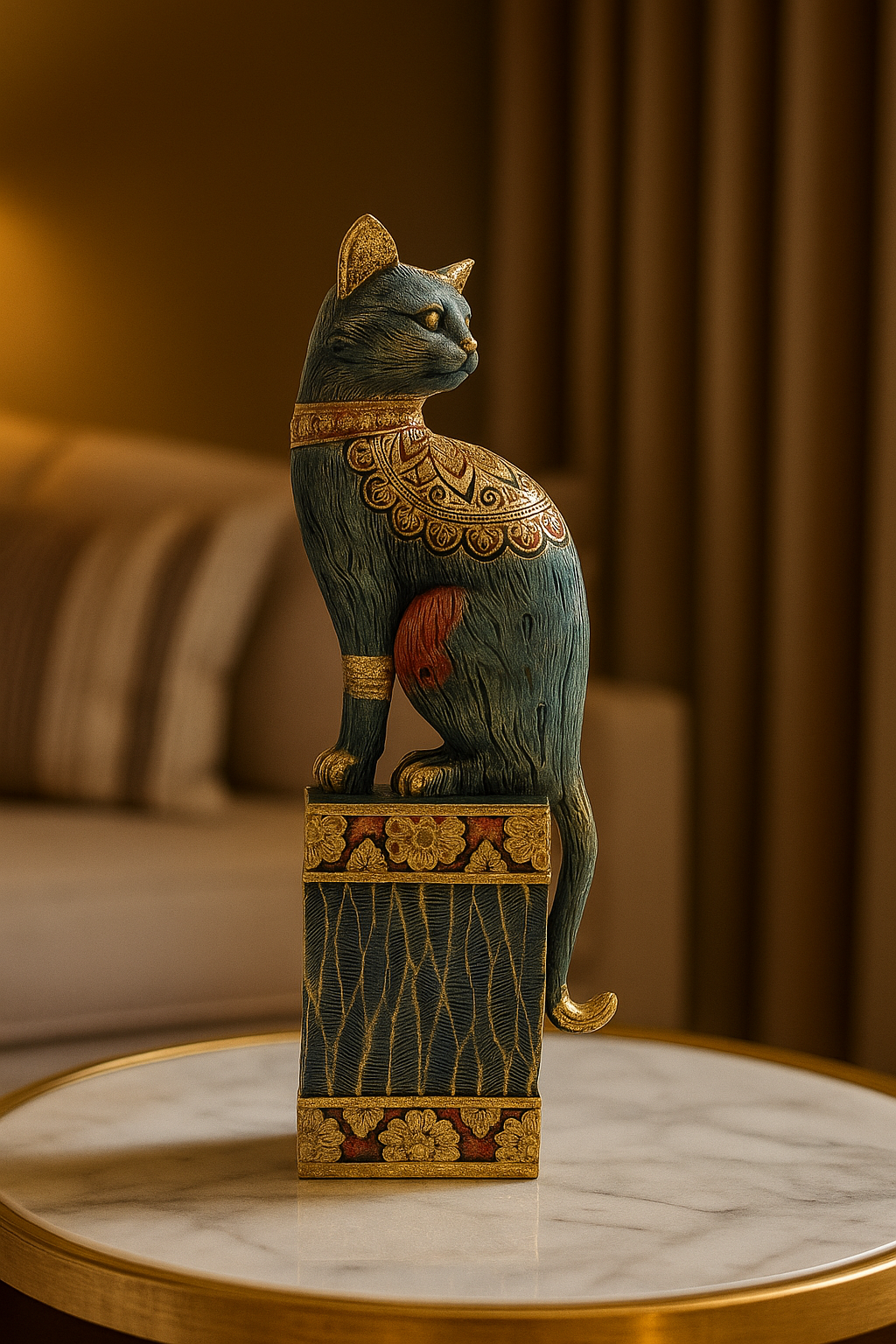 Luxury Decorative Cat decor statue Set