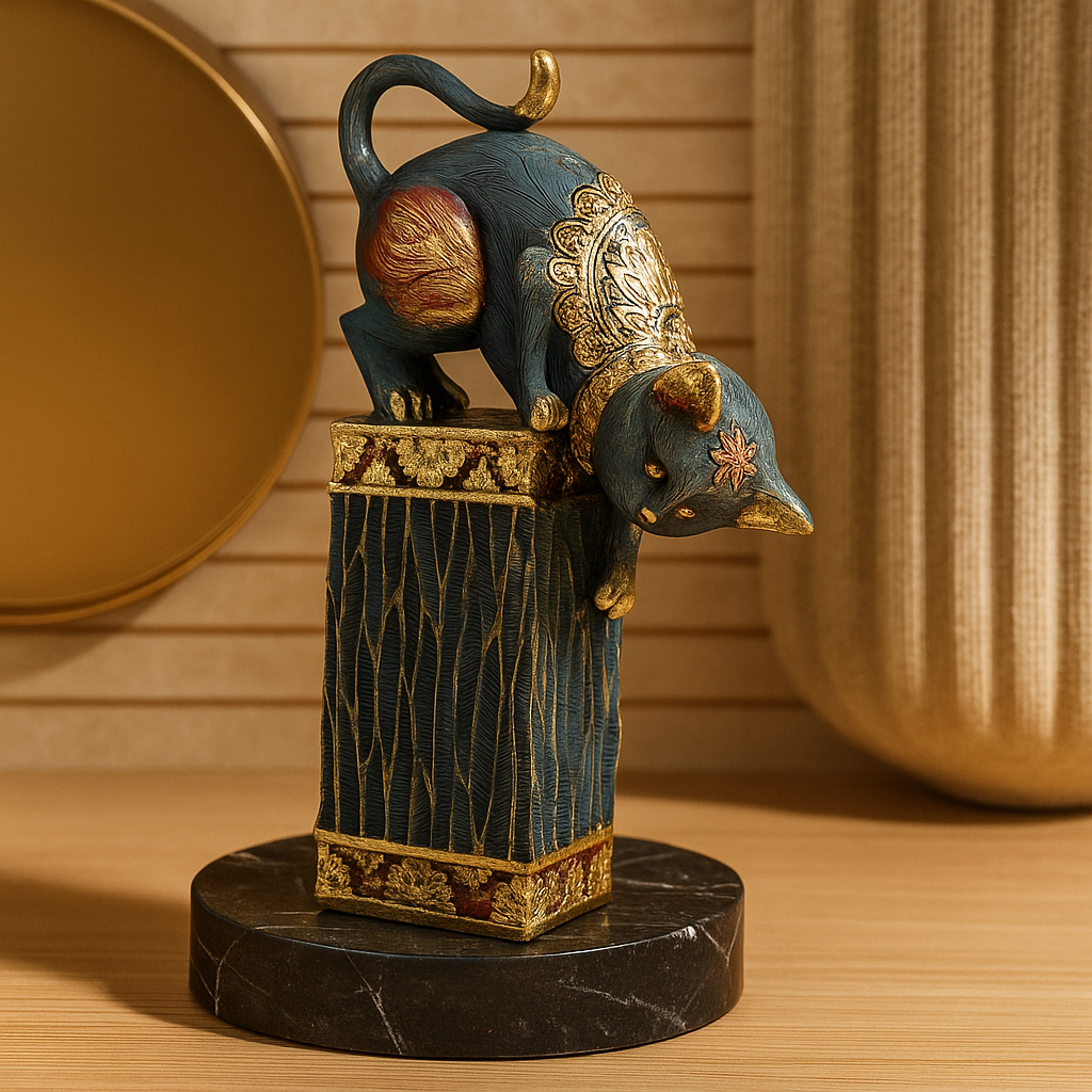 Luxury Decorative Cat decor statue Set