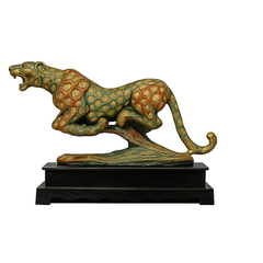 Running Leopard Decor Showpiece