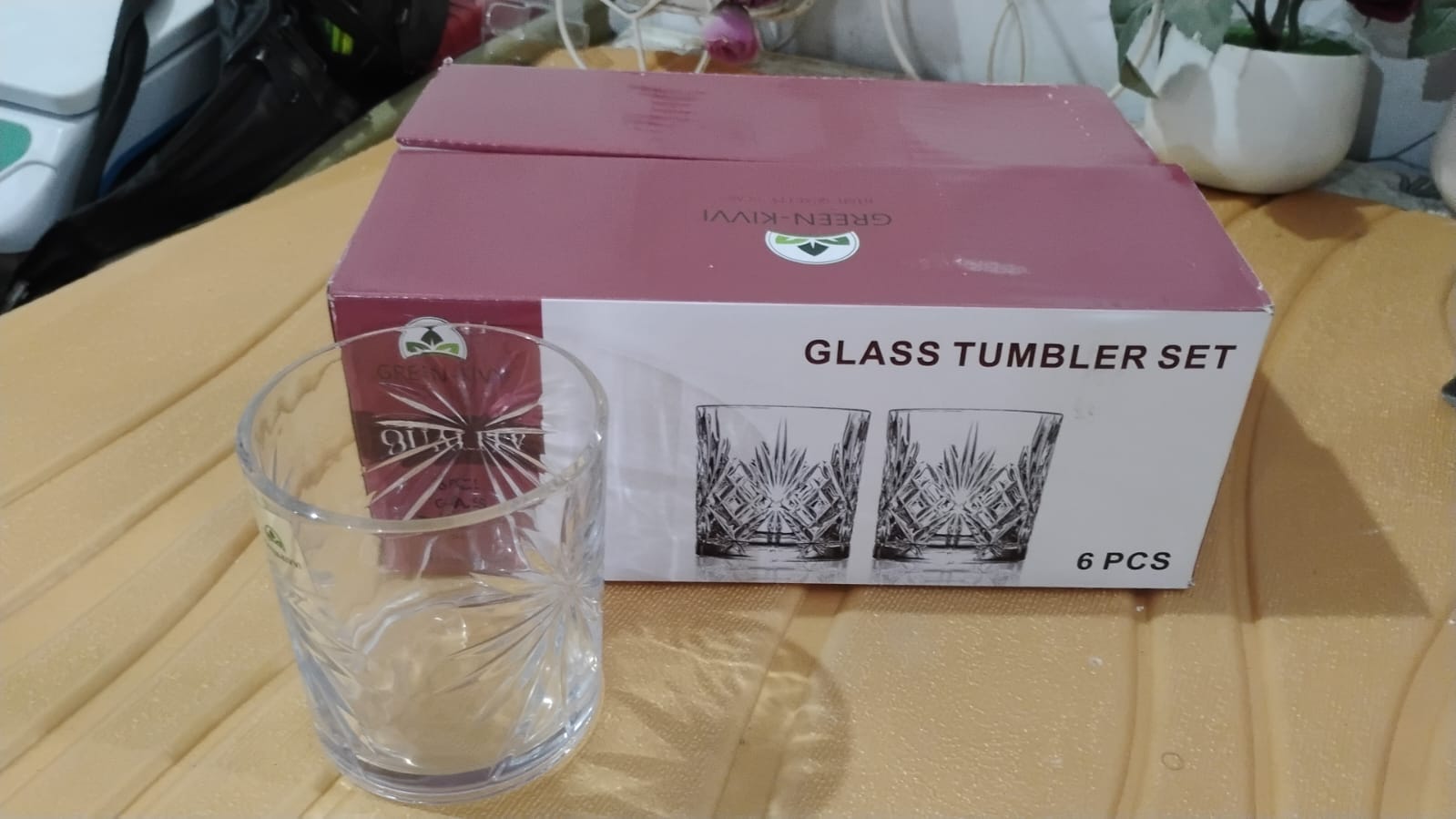Glass Tumbler Set, Juice Glasses and Transparent Water Glass (6 Pcs Set)