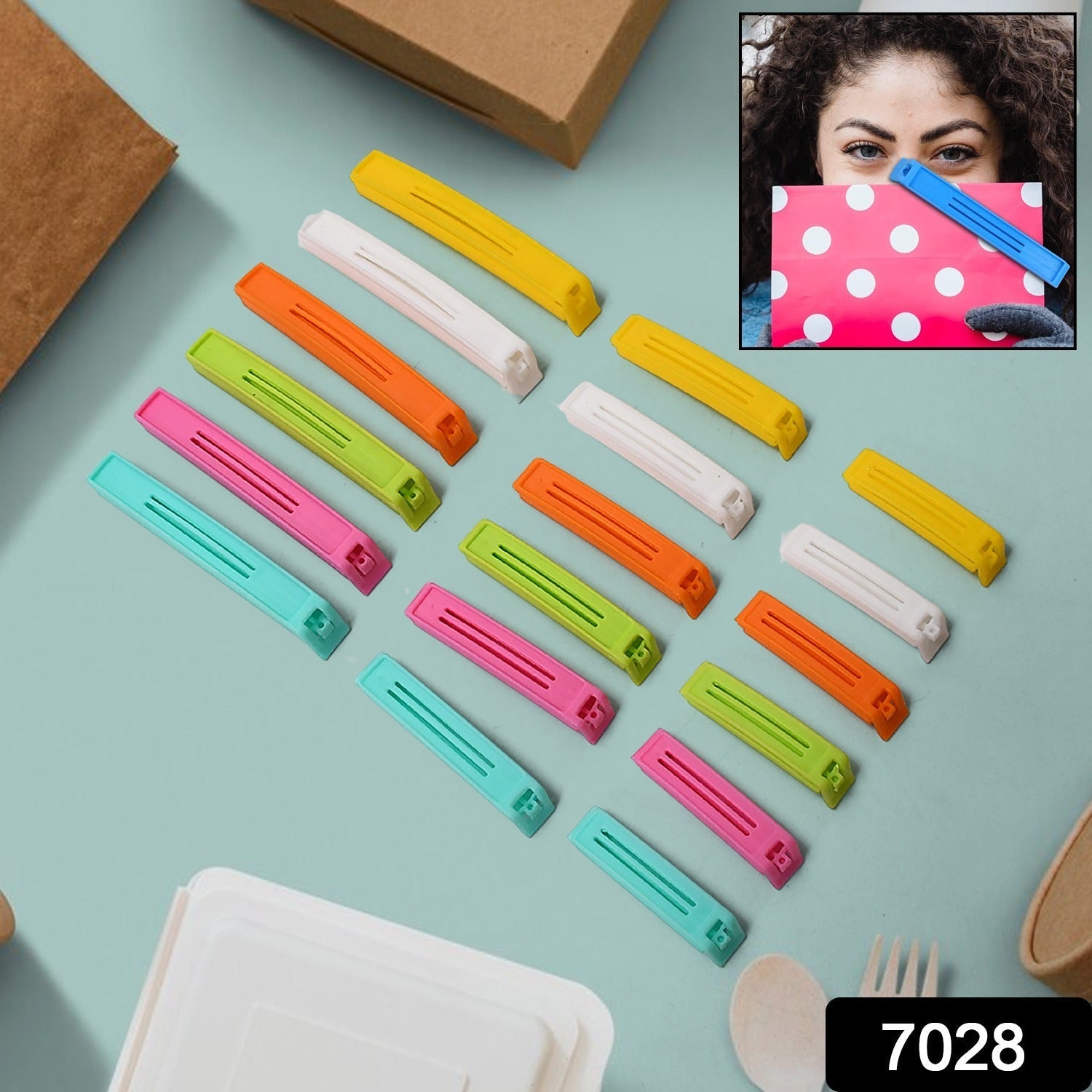 Food Bag Clip Sealer – Airtight Plastic Clips for Snacks, Kitchen & Camping (18 Pc Set)