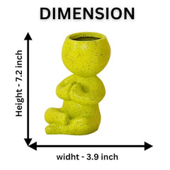 Graceful Resin Namstey Baby Planter Showpiece for Home Living Room Gift Items