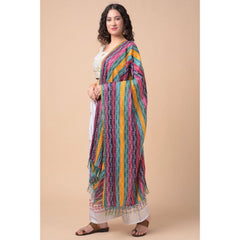 Generic Women's Chanderi Printed Dupatta (Multicolor, Length: 2.25 to 2.50 Mtr)
