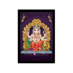 Generic Ganesh Photo with Synthetic Photo Frame (Multicolor)