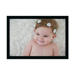 Generic Baby Photo Painting with Synthetic Photo Frame (Multicolor)