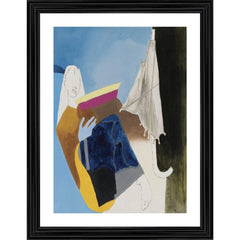 Generic Portrait of an Umbrella Series 1980 Painting With Wood Photo Frame (Multicolor)
