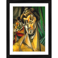 Generic Woman with Pears 1909 Painting With Wood Photo Frame (Multicolor)