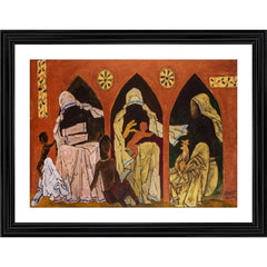 Generic Mother Teresa Goddess of Love Painting With Wood Photo Frame (Multicolor)