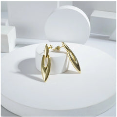 Generic Women's Stainless Steel Gold Earrings (Gold Plated)