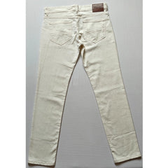 Generic Men's Cotton Blended Solid Classic Fit Jeans (Beige)