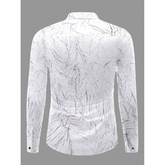 Generic Men's Casual PollyCotton Textured Full Sleeve Collar Shirt (Black)