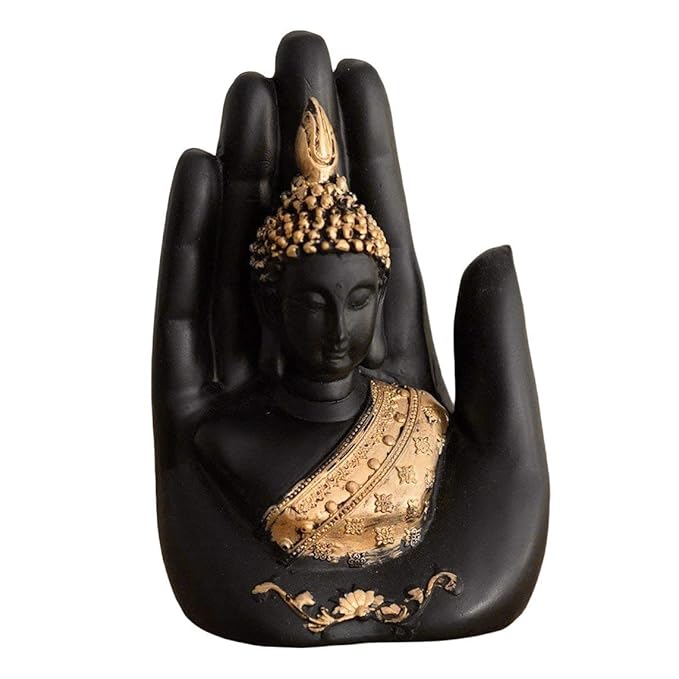 Palm Buddha Statue for Home Decor Living Room Door Entrance Decoration Items Decorative showpiece