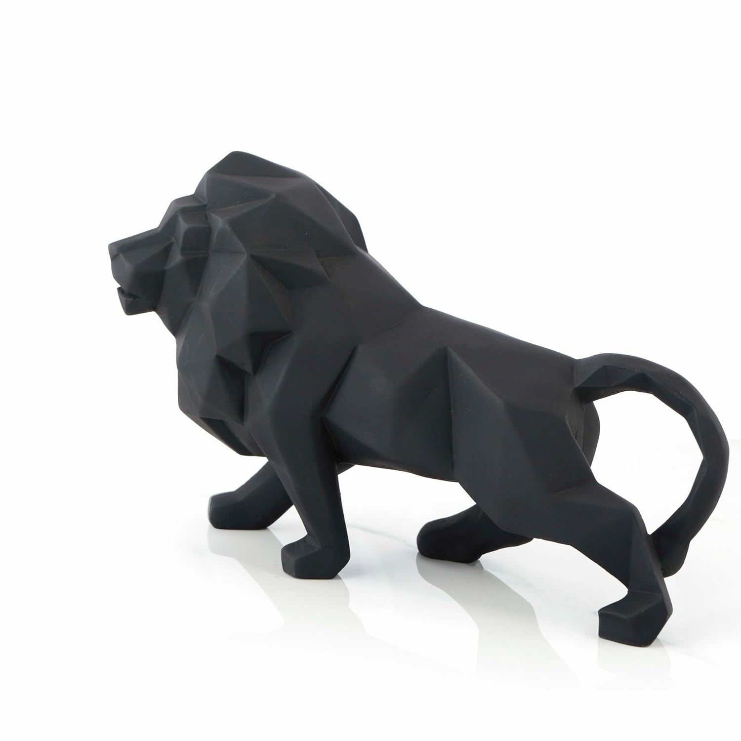 Lion Sculpture, Resin Animal Figurine for Coffee Tables,