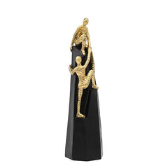 Luxury Abstract Design Golden Black Metal Crafts Sculptures Climbing Man Figurines for Home Decorative