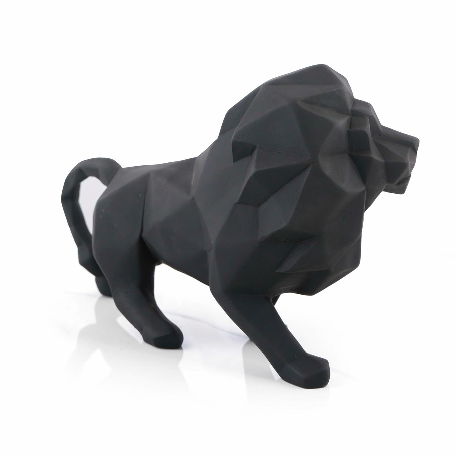 Lion Sculpture, Resin Animal Figurine for Coffee Tables,