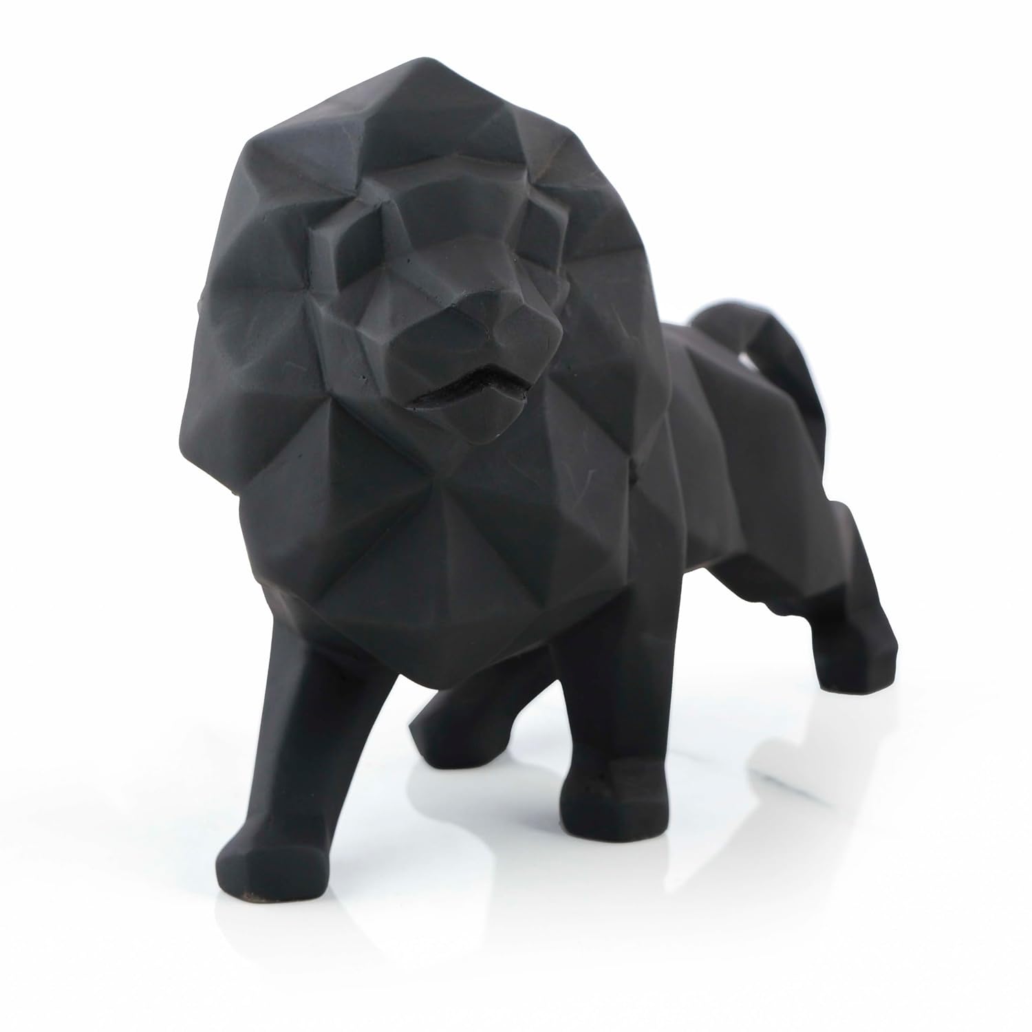 Lion Sculpture, Resin Animal Figurine for Coffee Tables,