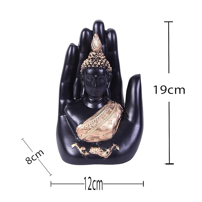 Palm Buddha Statue for Home Decor Living Room Door Entrance Decoration Items Decorative showpiece
