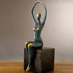 yoga lady decor showpiece