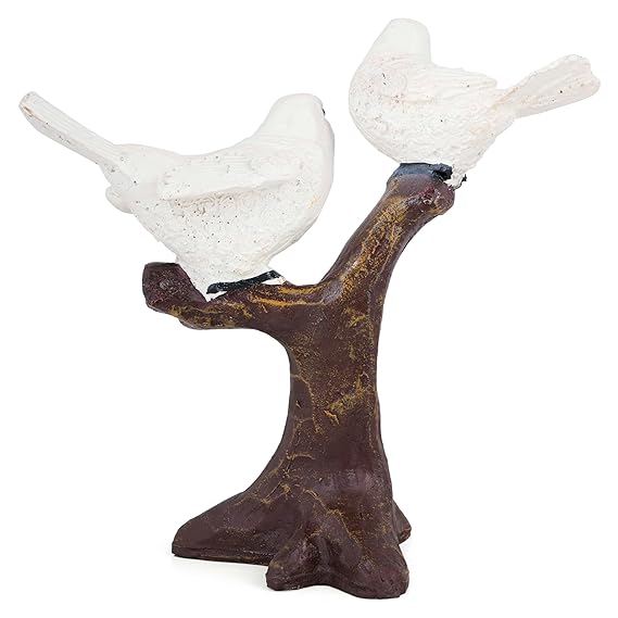 Birds Sitting On Tree Branch Figurine Home Decoration Showpiece Chidiya Statue for Home